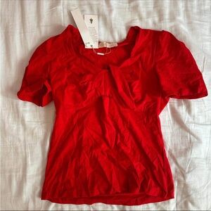 SZ ONE SZ Red Bow Detail Women's Top